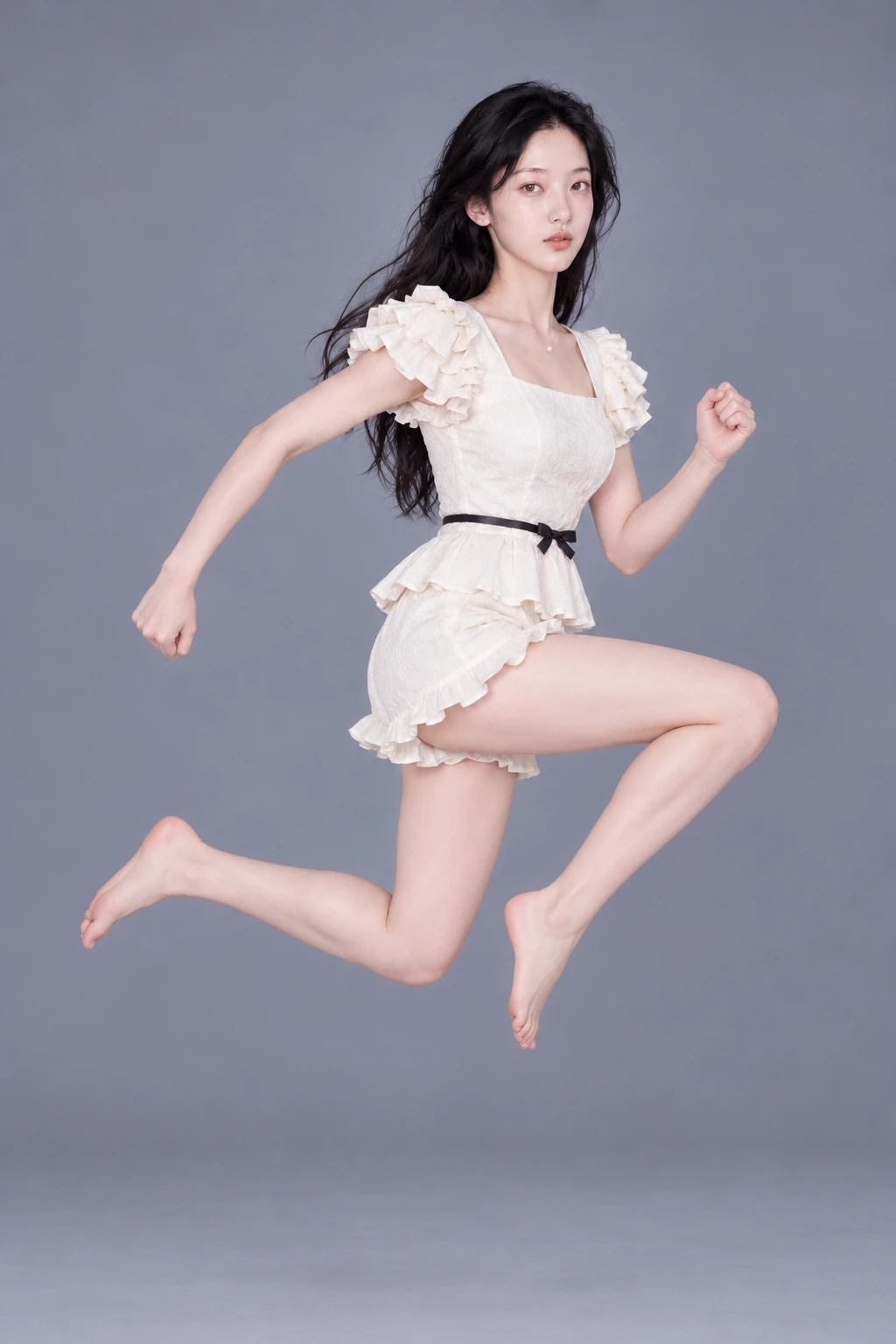 Running with bent knees / Reference view