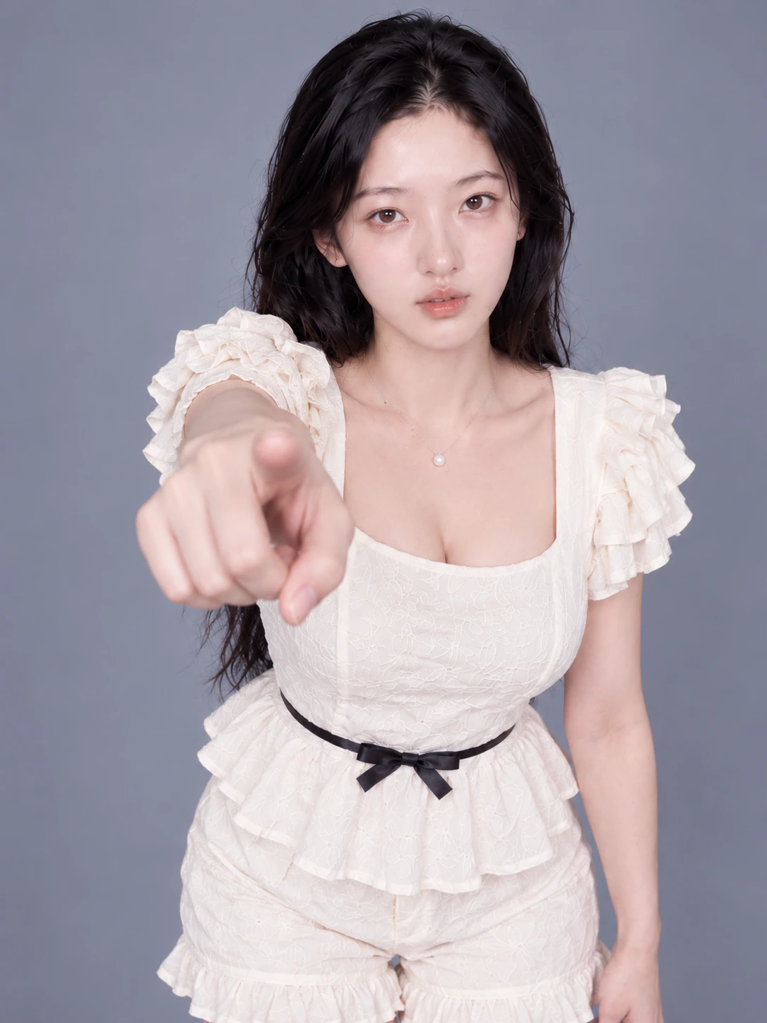 Pointing toward the camera / Front