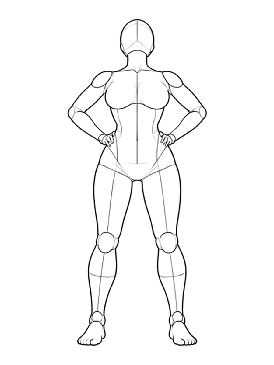 Standing and arching backward / Front