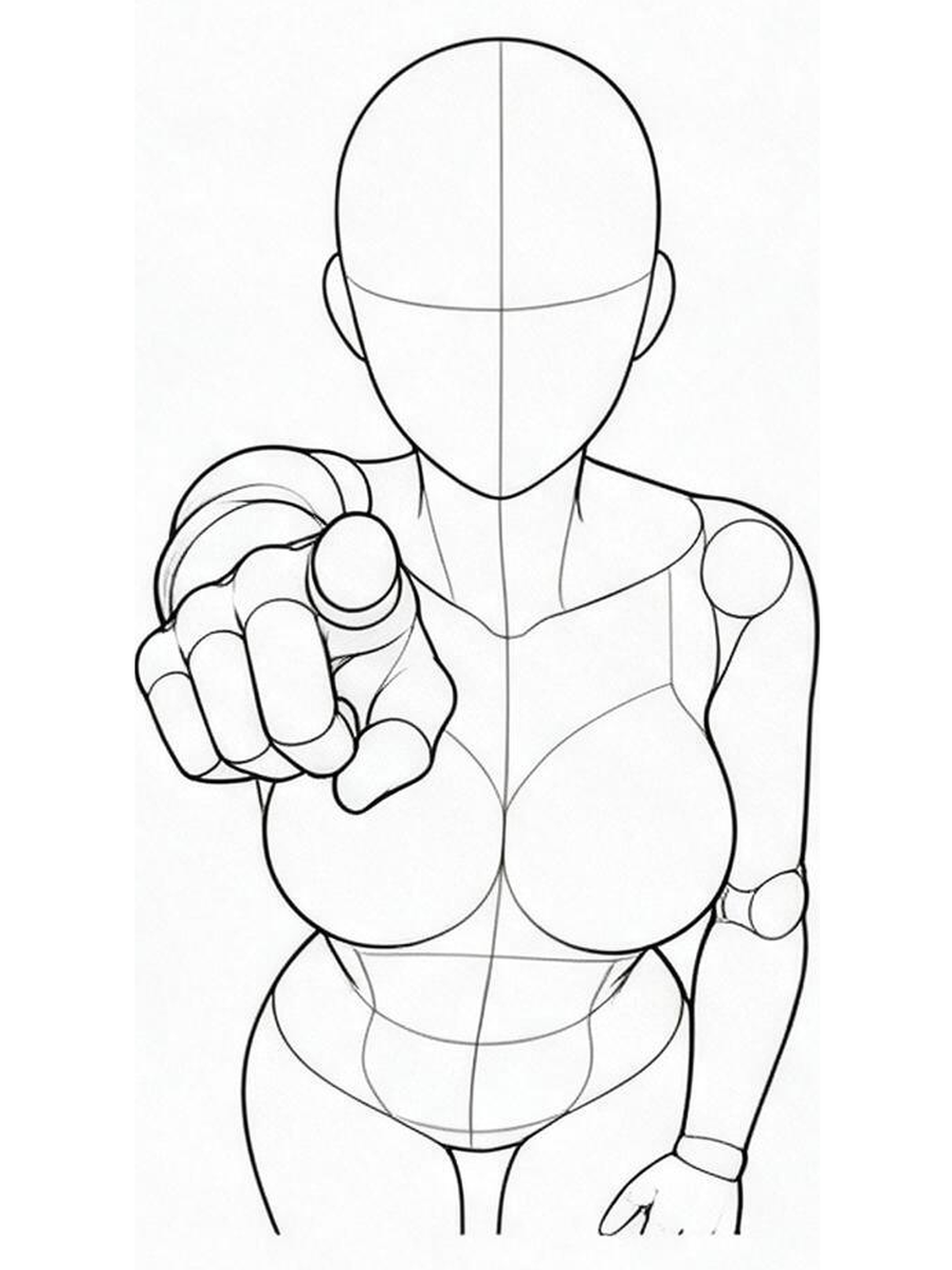 Pointing toward the camera / Front