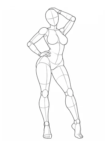 Standing in an S curve, hips pushed to the side