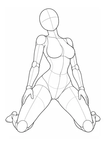 Kneeling with knees wide and hips lowered