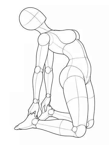 Kneeling, arching deeply and holding both heels