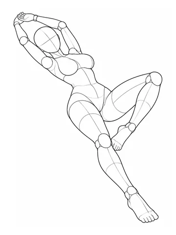 Lying on the back with one knee opened outward