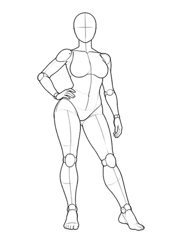 Standing contrapposto, hand on hip