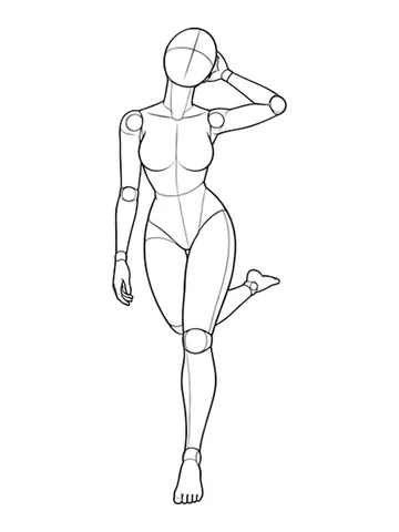 Standing with one foot raised behind