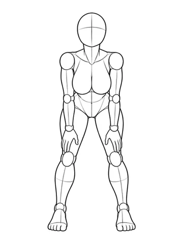 Bending forward with hands on thighs and hips back