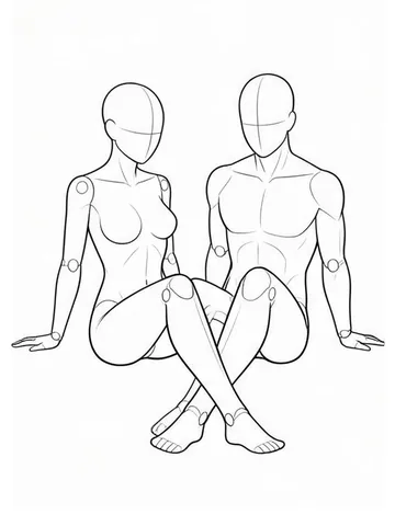 Leaning back on hands with legs intertwined