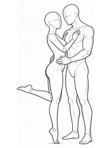 Reaching up on tiptoe with one foot behind