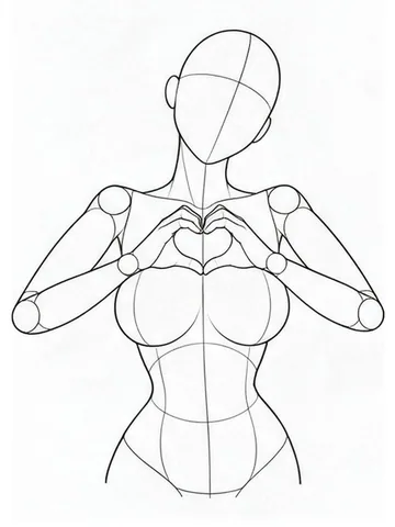 Heart with both hands in front of the chest