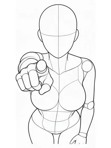 Pointing toward the camera