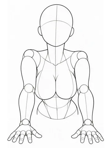 Low forward stretch, viewed from the front