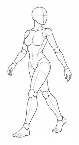 Walking with arms slightly open