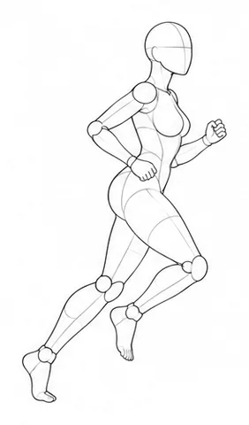 Running with arms bent