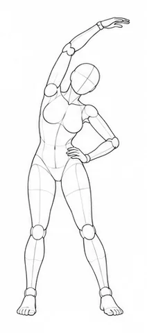 Standing side stretch with one arm overhead