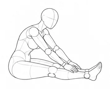 Seated forward stretch toward feet