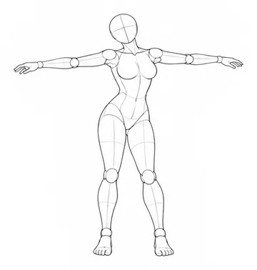 Standing with arms stretched sideways