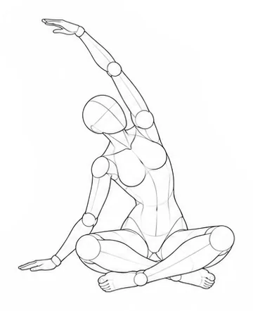 Cross-legged seated side stretch