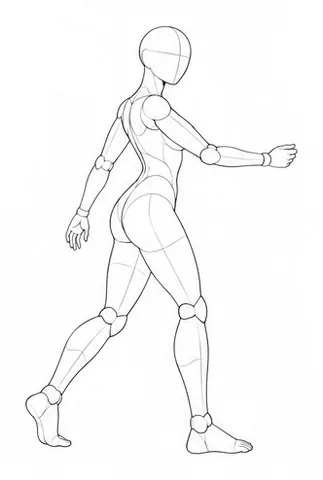 Stepping with one arm extended forward