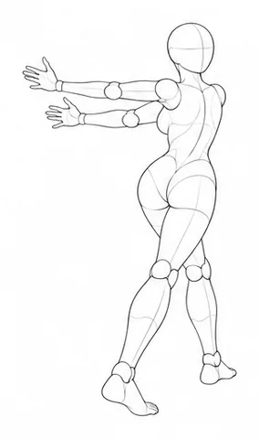 Turning with both arms extended sideways