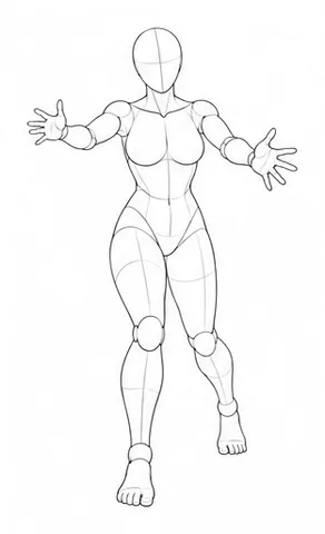 Stepping forward with both arms open