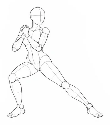 Side lunge with hands clasped near chest