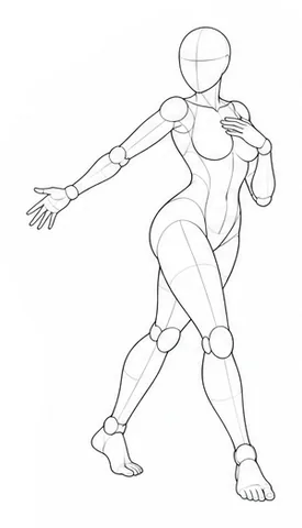 Standing with one hand on chest and one arm out